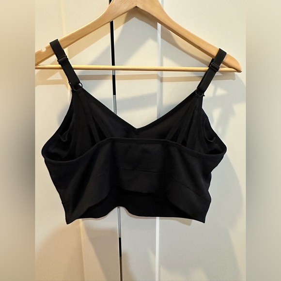 Motherhood Maternity- Seamless Rib Knit Maternity And Nursing Bra- Black 2X - Picture 1 of 5